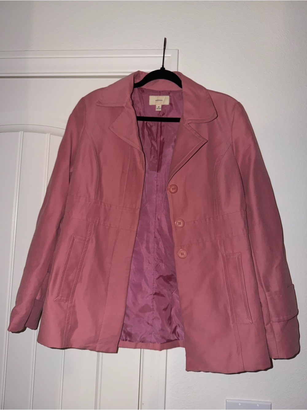 Merona Target Women’s Pink Button Front Jacket Blazer Size Medium